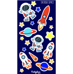 Stickers en planchitas Space 6u